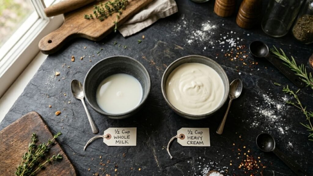 whole milk vs heavy cream — the core ingredient difference between gelato and ice cream