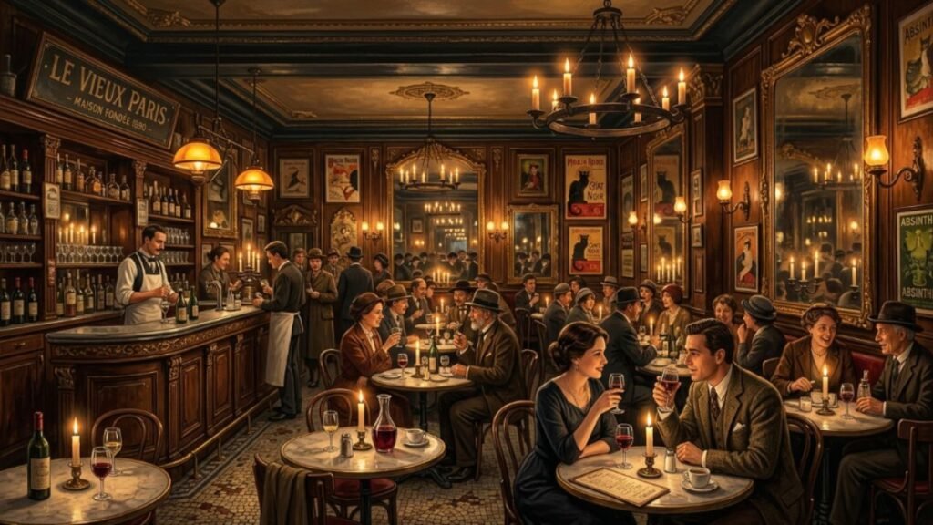 historic Cafe Procope Paris — birthplace of public ice cream sales in the history of ice cream