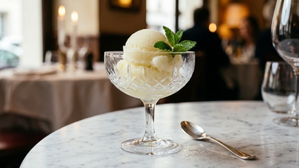 authentic French lemon sorbet  European frozen desserts comparison