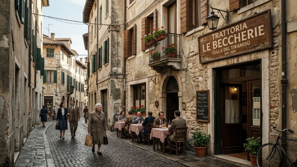 historic trattoria in Treviso birthplace of tiramisu