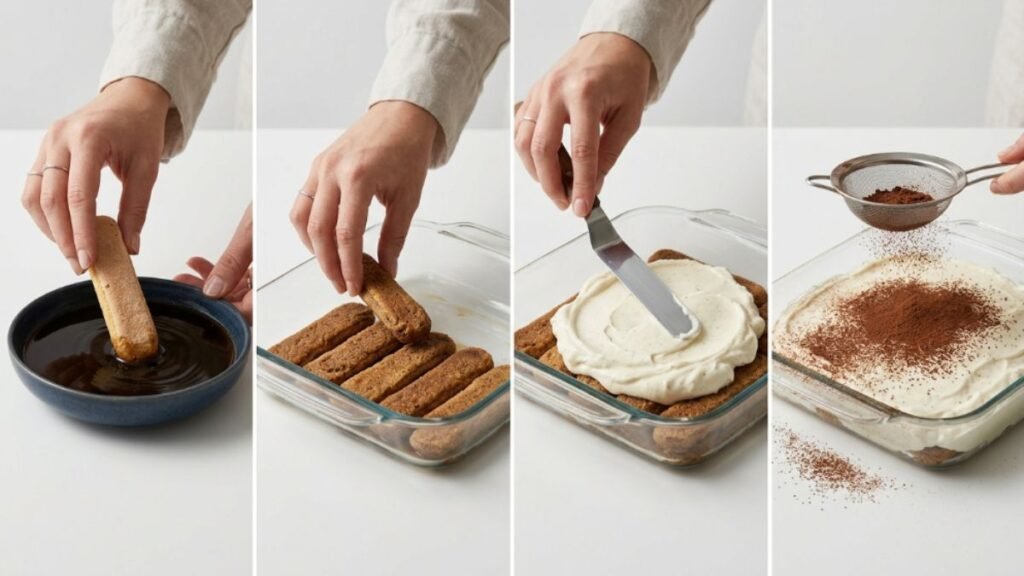 making authentic Italian tiramisu step by step